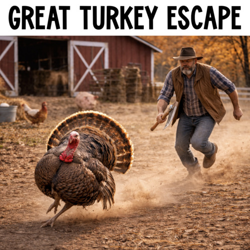 Preview of Movie Trailer Introductory Hook Fall Thanksgiving Turkey Escape Room Activity