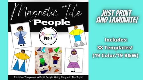Magnetic Tile People Printable Templates