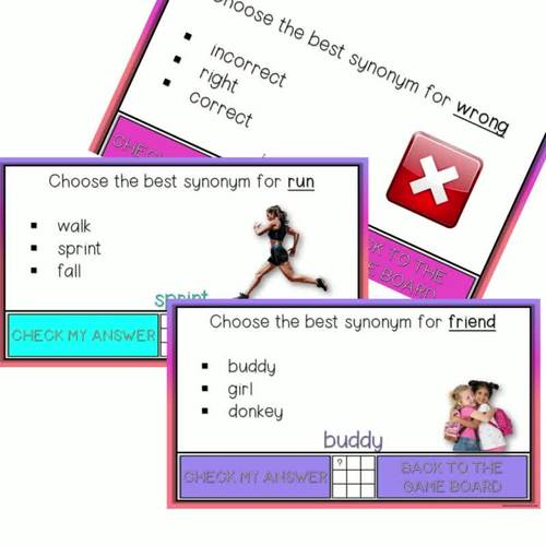 Antonyms and Synonyms Activity Bundle Worksheets, Presentations, Games