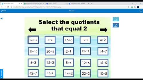 Division Fact Practice Boom Cards | 3rd Grade Math
