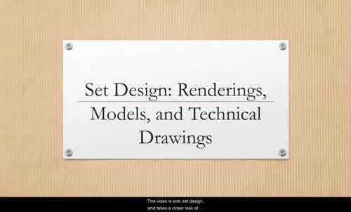 Preview of Set Design: Renderings, Models, and Technical Drawings