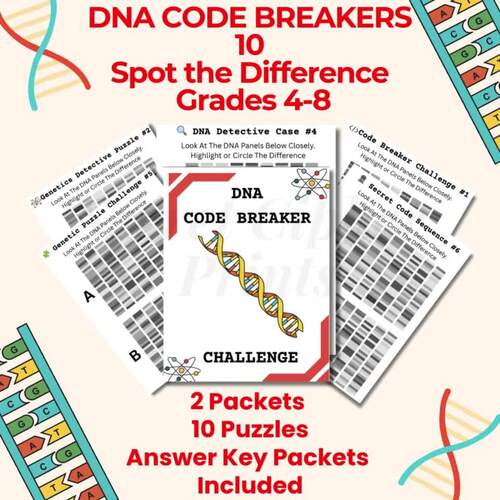 DNA Code Breaker – Spot the Difference Science Activity 