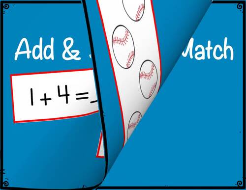 Baseball Add & Subtract 0-10 Number Sentence Match