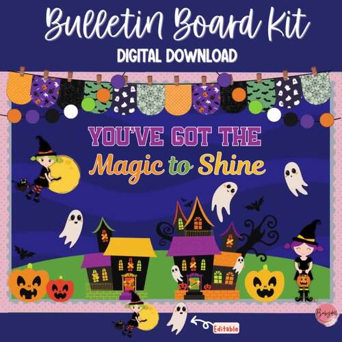 Halloween Bulletin Board & Door Decor | Editable Ghost Name Craft ...