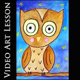 HOOT OWL Art Project | SEL Directed Drawing & Painting Les