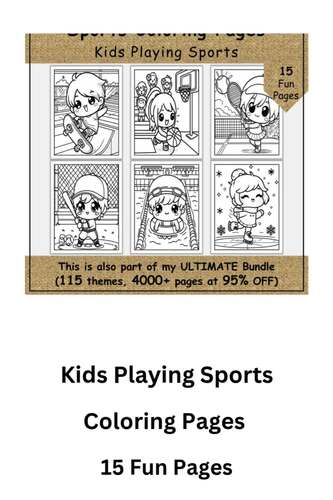 Kids Playing Sports | Fun Printable Coloring Sheets for Kids | Grades K-5