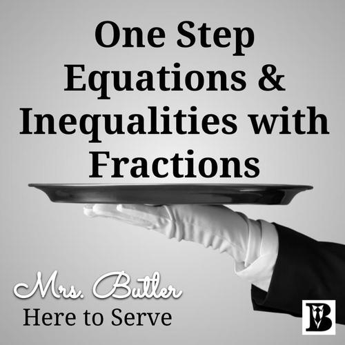 Preview of One Step Equations and Inequalities with Fractions Video