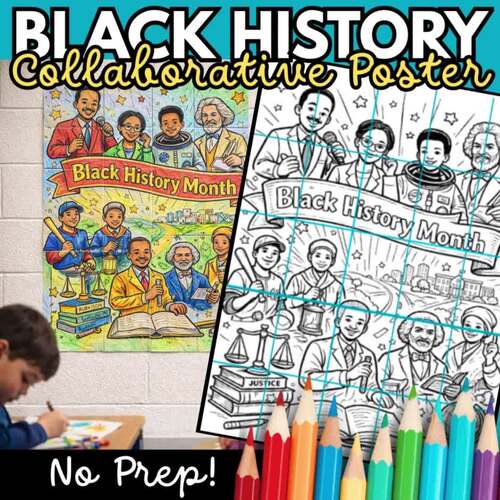 Black History Month Collaborative Poster | Coloring Poster | Martin ...