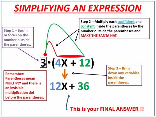 Preview of Math 1 - Unit 1 - Lesson 3 Algebraic Expr & Distributive Prop Video & Wrkshts