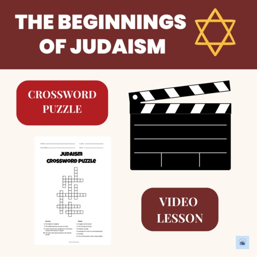 6th Grade World Religions Judaism Video Lesson Crossword Puzzle