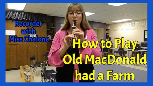 Preview of Recorder Tutorial for Old MacDonald Had a Farm