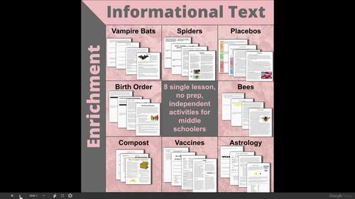 Informational Text for MS Science scientific literacy lesson ...