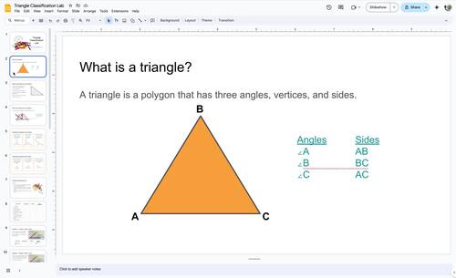 Triangle Classification Lab
