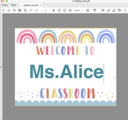 Editable Name Sign Editable Door - 500
