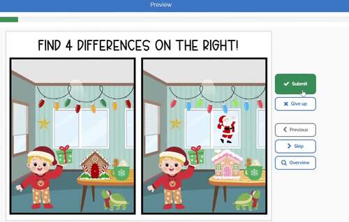 Christmas Spot the Difference | Boom Cards Deck by A Pedi PT | TPT