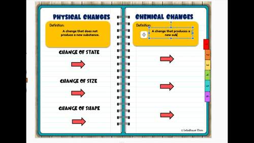 Physical and Chemical Changes Interactive Notebook, Worksheets | TPT