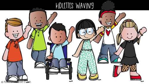Kidlettes Waving clip art, Hello and Goodbye clip art, Greetings clip ...