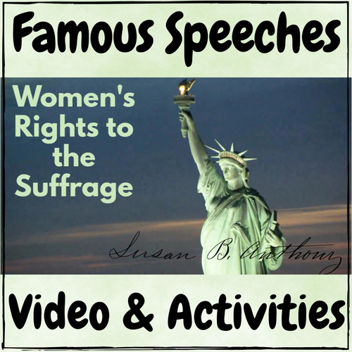 Famous Speeches Susan B Anthony Women S Rights To Suffrage Video Activities Choices and changewellesley college, mass., june 1, 1990carrie chapman cattthe. teachers pay teachers