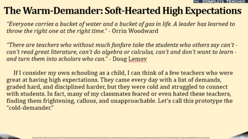Preview of COMPLETE TEACHER Lesson 16 - The Warm-Demander: Soft-Hearted High Expectations