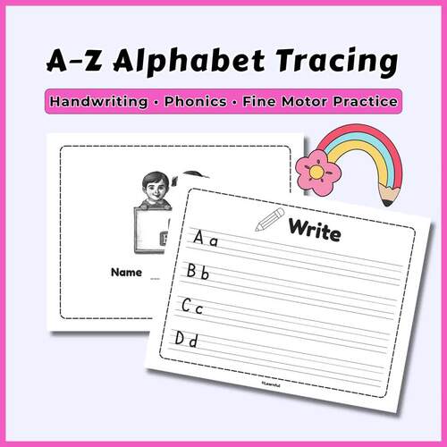 Alphabet Tracing Worksheets A-Z | Handwriting Practice & Letter Formation