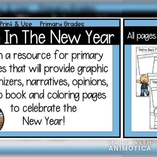 New Year Resolution No Prep Activities by Beachy Dreams | TpT