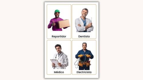 Spanish Community Helpers Flashcards | Jobs & Professions Vocabulary Cards