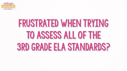 3rd Grade Language Arts Assessments | Print and Digital by Ashleigh