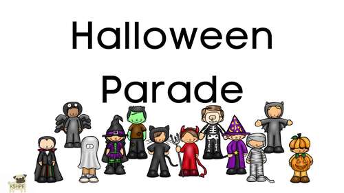 Preview of Halloween Parade Sight Word Reader, Introducing Pronouns, Vocabulary Video/Ebook