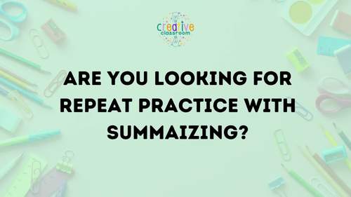 Summarizing Worksheets Task Cards CAASPP Test Prep 3rd 4th 5th Grade ...