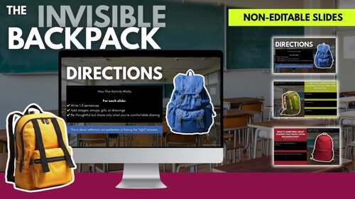 End of Year SEL Activity Invisible Backpack Upper Elementary Last Week ...