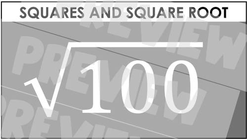 Editable Identifying Square Roots Flash Math
