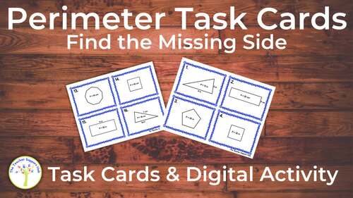 Perimeter Task Cards | Finding the Missing Side | Geometry Practice ...