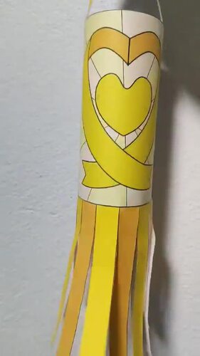 Childhood Cancer Awareness Month Crafts Windsock Yellow Ribbon Teddy ...