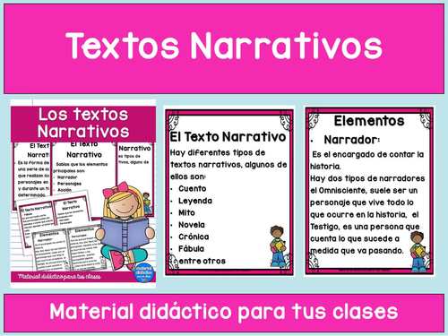 ejemplos narrativos para niños