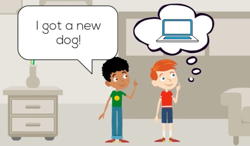 Preview of Being a Good Listener - Animated Social Story - Distance Learning