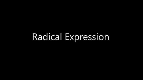 Preview of Algebra - Radical Expressions with Worksheet