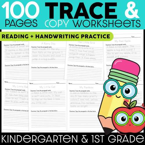 Trace and Copy Paragraphs | Handwriting Practice Worksheets ...