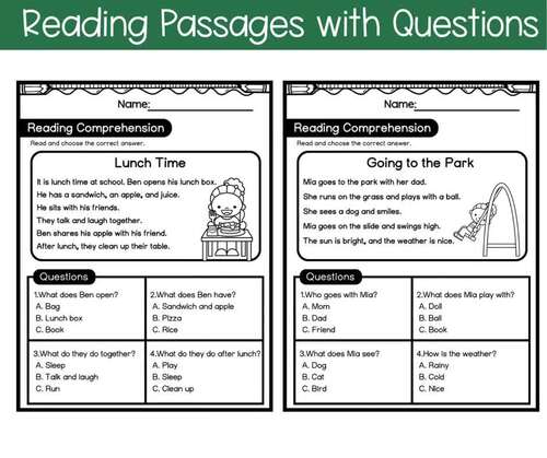 Problem and Solution Reading Passages 1st Grade| 1st Grade Reading ...