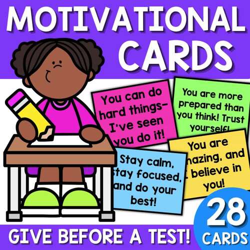 Testing Motivation Cards | Positive Affirmations & Test Encouragement