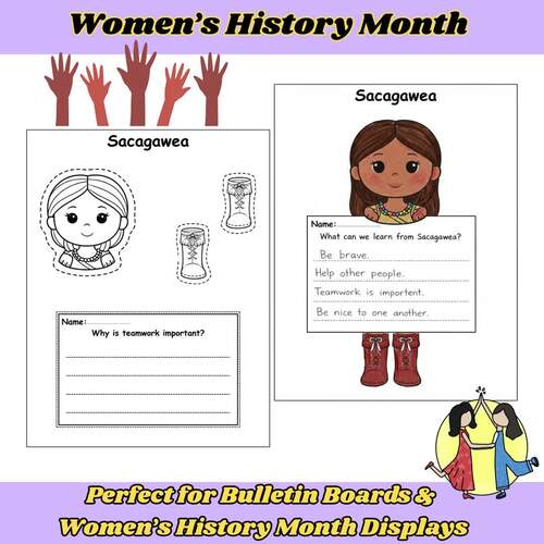 Women’s History Month Writing Craft Bundle Cut and Paste Activities