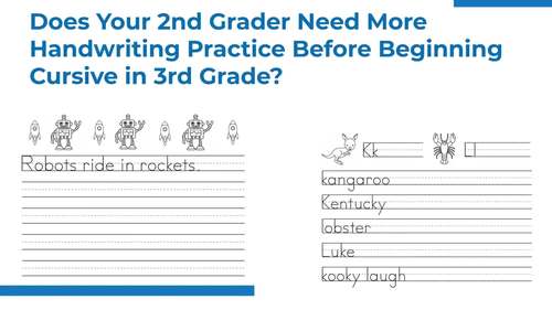 2nd Grade Print Handwriting Practice Printables for Bellwork Classwork ...