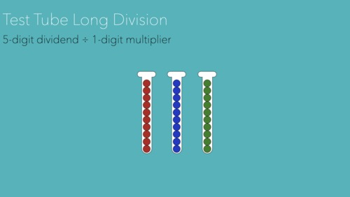 Preview of Montessori Test Tube Division (5-digit ÷ 1-digit) Presentation