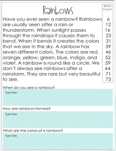 Spring Reading Fluency Passages Reading Comprehension Passages | TPT
