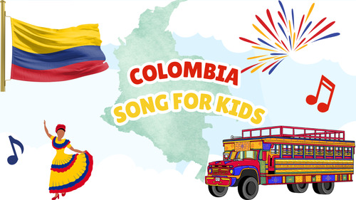 Preview of Colombia Song for Kids | Country Song with Real Videos | MP3 & Lyrics PDF