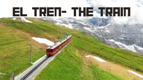 Preview of El Tren/The Train - Presentación de Vocabulario - Video con Música
