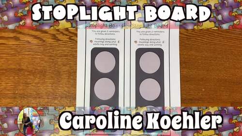 Preview of How To Use Stoplight Behavior Management Boards Traffic Light Daily Visual Chart