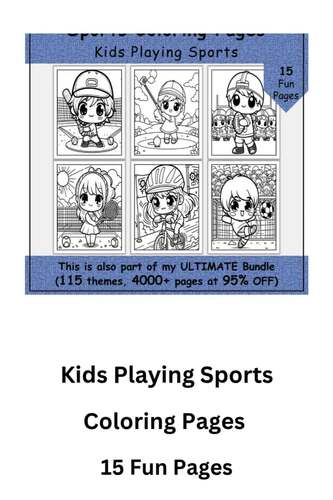 Kids Playing Sports Coloring Pages | Printable Sports Coloring Book for ...