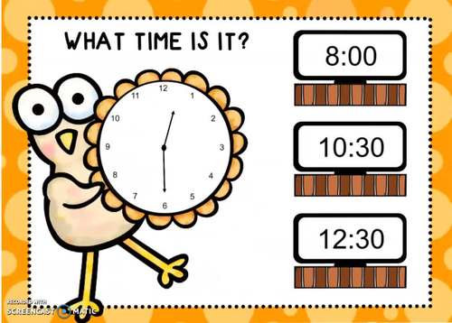 Telling Time Boom Cards™ Distance Learning