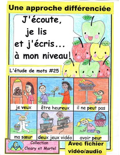 Preview of J'écoute, je lis... #25 - French - Differentiation - Distance Learning - Easter