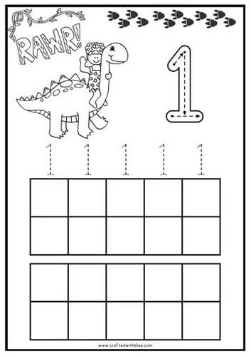 Dinosaur Ten Frame Printable 1-20 , Dinosaur Counting Printable | TPT